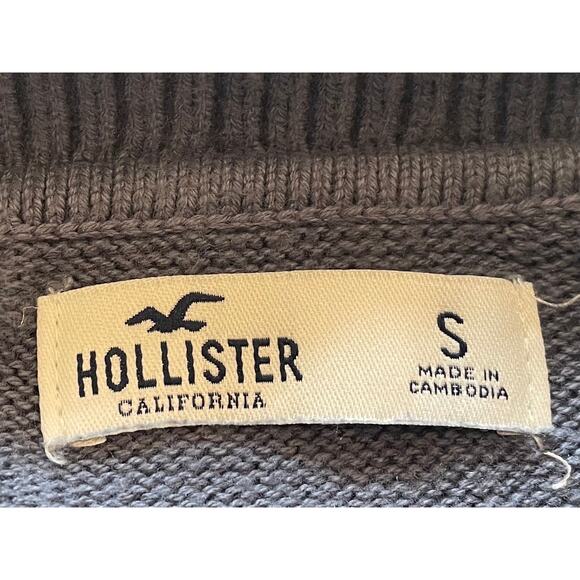 Hollister Cotton Blend Blue Cropped Cardigan, Mushrooms, Flowers, Size S - Picture 9 of 14